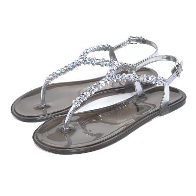 China Fashion Trend Sandals flip-toe shoes over T with open-toe women's shoes beach non-slip flip-flops Shiny rhinos with one-line sandals for sale