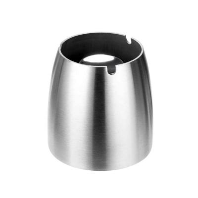 China For Cigarette Office Indoor Outdoor Home Use Customer Logo Stainless Steel Smoking Ashtray Modern Unbreakable Metal Ashtray for Bar Hotel KTV or Office Use for sale