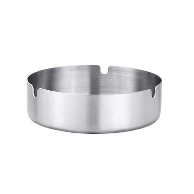 China Restaurant Easy To Clean Round Size Logo Metal Ashtrays For Outdoors Customized Luxury Stainless Steel Cigarette Cigar Ashtray 4 And Home for sale