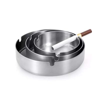 China Restaurant Hotel Restaurant Office Stainless Steel Ashtray With Customer LOGO for sale