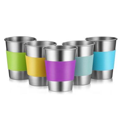 China Durable 18/8 Quart Stainless Steel Picnic Cup Durable Outdoor Camping Travel Stackable Tumbler for sale