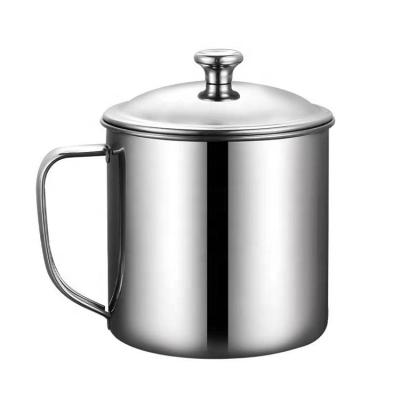 China 18/8 Modern Premium 304 Stainless Steel Coffee Mug With Handle And Lid Metal Tea Cup For Home Camping for sale