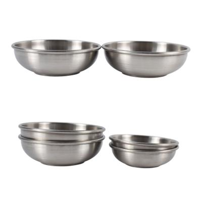 China Durable Stainless Steel Sauce Dish Soybean Serving Container Bowl Immersion Resistant For Juice Kumchi for sale