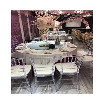 China Modern nordic black metal banquet chiavari clear COMNENIR bridal chairs for wedding and event for sale