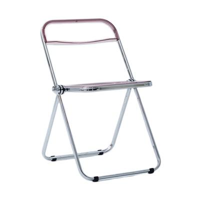 China COMNENIR Backrest Fashion Photo Makeup Dressing Wedding Foldable Transparent Acrylic Folding Dining Chair for sale