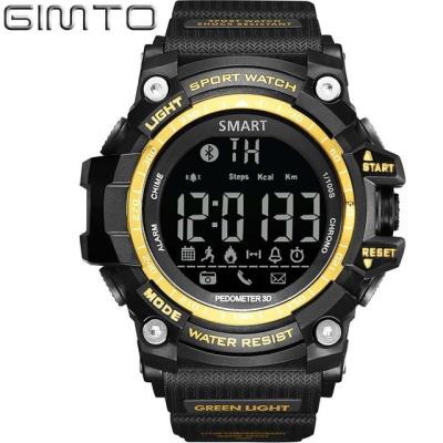 China Water Resistant relogio masculino GIMTO 308 digital Pedometer  Watch Smart Pedometer Calorie Led Watches for sale