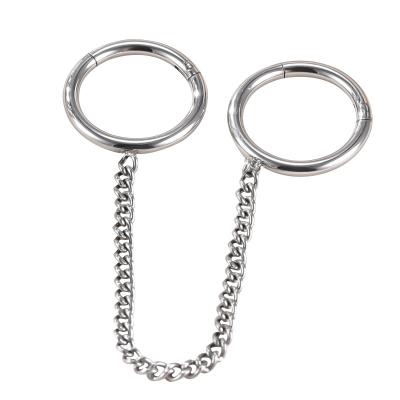 China Punk Hoop Rings 316L Stainless Steel Sniff Rings Earring Nipple Rings Navel Piercing Jewelry for sale