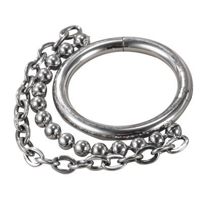 China Punk 316L Stainless Steel Body Chain Hinged Clicker Segment Rings Cartilage Circle Earring Body Piercing Body Rings Jewelry for sale