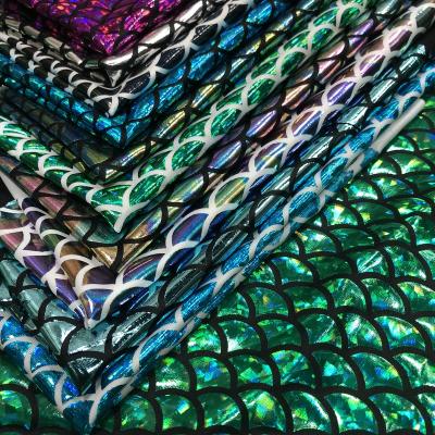 China High Elasticity 180g Matte Fish Scale Cloth Customized High Elasticity High Elasticity 180g Matte Fish Scale Cloth Fish Pattern Craft China Hot Stamping Textile Fabric for sale