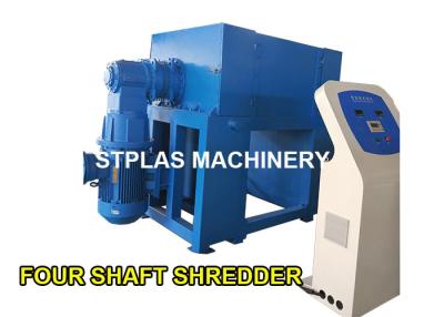 China Multipurpose Four Shaft Shredder , Fridge / Barrel / Plastic Bottle Shredder Machine for sale