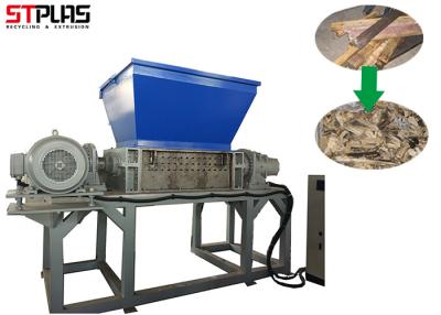 China OEM 1000kg/h Plastic Film Shredder Machine D2 Blades Two Shaft Shredder for sale