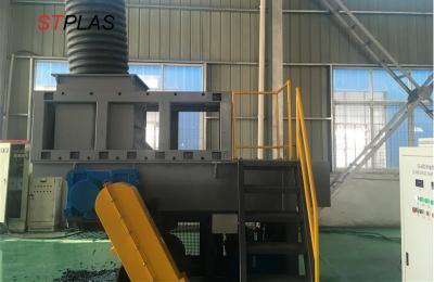 China PLC Control Waste PVC Pipe Shredding Machine Single Shaft for sale