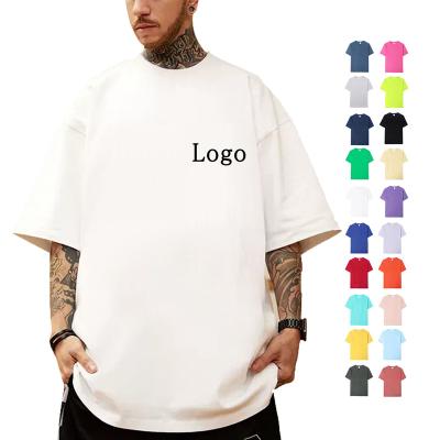 China Anti-wrinkle T-Shirt Custom Men High Quality Heavy 100% Bamboo Organic Pima Cotton Blank White Unisex Bulk Printing Plain Oversized T Shirts for sale