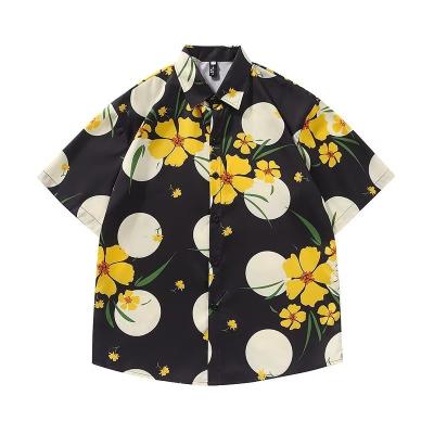 China Anti-wrinkle Hawaiian Shirts Wholesale Mens Hawaiian Shirt Fashion Custom Printed Hawaiian Button Up Shirt for sale