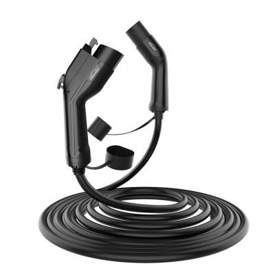 China Hands Free EV Cable 32A Portable Electric Charging Type 1 To Type 1 - To 2 With 5m Black Cord 1 Phase for sale