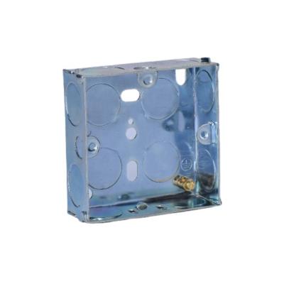 China BS4662 Electrical Installation Depth 3*6*47mm UK Standard Metal Junction Box Electrical Junction Boxes for sale