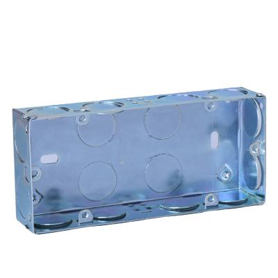 China China electrical wholesale gi installation box electrical switch box 1 2 gang boxsquare metal electrical junction box for sale