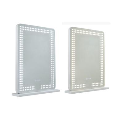 China HD Lighted Dressing Table Mirror Home Wedding Hollywood Led Makeup Mirror for sale