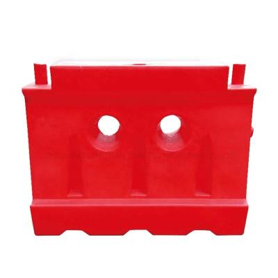 China Outdoor Top Manufacturer Rotational Molding Red Plastic Water Filled Safety Barricade for sale