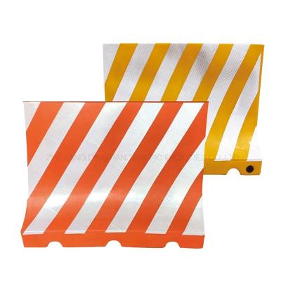 China LLDPE Dingtian Length 1000mm H800mm Road Jersey Barrier Plastic Orange Yellow Traffic Barricade for sale