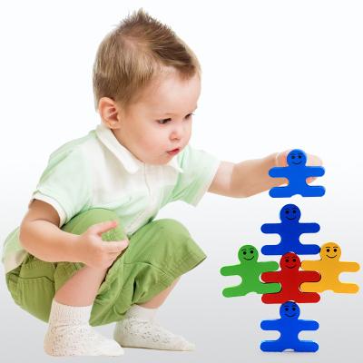 China Toy Wood Balance Building Blocks Educational Stacking Games Toys Kindergarten School Learning Early Educational Wooden Table Game for sale