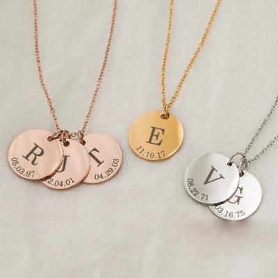 China High Quality Customize Your Name Necklace 925 Silver Plated Gold Plated Initials 26 Letters Necklace Men And Women Handmade Gifts for sale