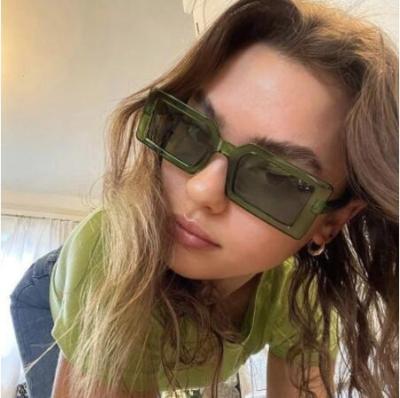 China Factory direct high quality retro fashion rectangle square plastic cheap women sunglasses classic fashion outdoor sun glass for sale