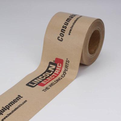 China Hot Sale Strong Brown Kraft Rubber Paper Tape Waterproof Custom Printed Gummed Kraft Paper Wrapping Tape With Logo for sale