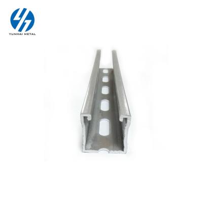 China Support System Factory Direct Supply Slotted HDG C Galvanized Steel Unistrut Channel for sale