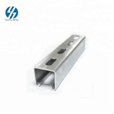 China Powerful Rack System Rack System Hot Dipped Galvanized Steel Strut Slotted C Channel for sale