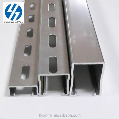 China Support System Hot Dipped Galvanized Steel Slotted Strut C Channel for sale