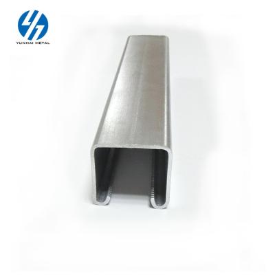 China Support system C shaped steel beam and purlin for roofing and column perforated unistrut channel for sale