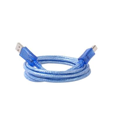 China Increase two pair SDP DTECH Custom OEM 1.8m USB2.0 Transparent Blue AM to Print cable BM Pure Copper Shielding Data Cable for sale