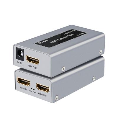 China Portable DTECH hot selling HDMI extender 50M with loop 3D 1080P@60Hz via cat5e cat6 cable video audio equipment for sale