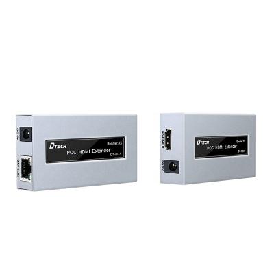 China Portable DTECH POC HDMI Extender 50M 1080P 60Hz transmission via cat5e/6e cable audio video extender for sale