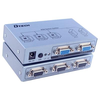 China DTECH 250MHZ 2 IN 3 OUT VGA Switch Splitter DT-7033 for sale