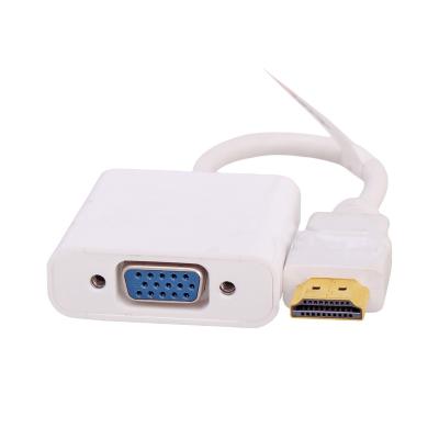 China Plug and play HDMI to VGA Converter Adapter HDMI to VGA with Audio Cable for sale