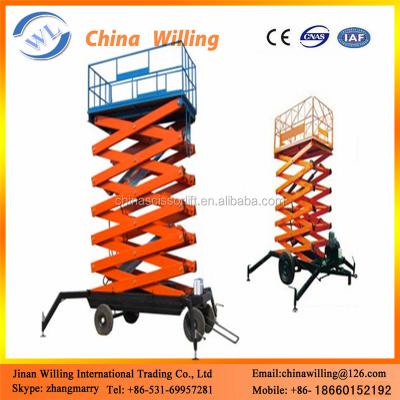 China Easy Operation Safety Convenience 20M Movable Automatic Reputable Scissor Lift Small Electric Scissor Lift Scaffolding for sale