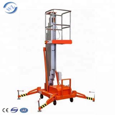 China Aerial Work Aerial Push Around Personal Lift Mast Aluminum Alloy Movable Single Lift Platform for sale