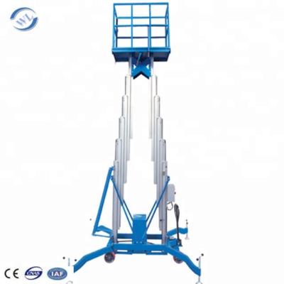 China Easy Operation Safety Convenience Vehicle Mounted Telescopic Mast Lift Vertical Mast Man Lift for sale