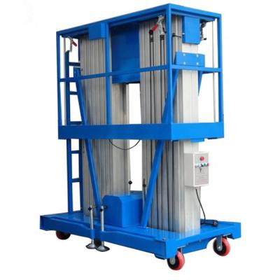 China Easy Elevating Movable Operation Safety 200kg 6m Platform Lift Double Column Aluminum Alloy Ladder for sale