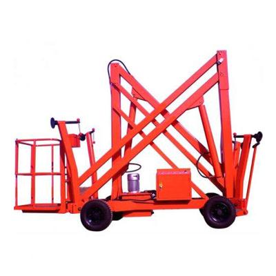 China Aerial Work 15m Trailer Mounted Articulated Hydraulic Towable Boom Lift Boom Lift For Sale for sale