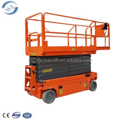 China Easy Operation Safety Convenience 10m Lifting Height CE Approved Battery Charger Scissor Lift for sale