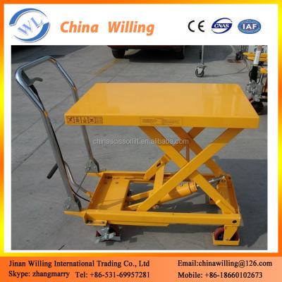 China Easy Hydraulic Electric Car Lift Convenience Safety Operation Cart Industrial Goods Scissor Lift for sale