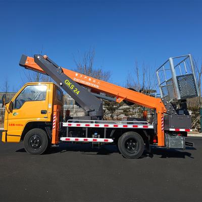 China Vertical Hydraulic Leg Drive Telescoping Bucket Lifting Truck Mounted Aerial Work Platform Prices < 4L for sale