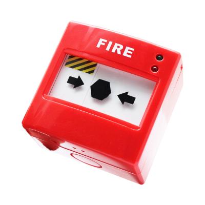 China ABS fireproof DC12V plastic adjustable manual call point fire alarm push button for fire alarm system for sale