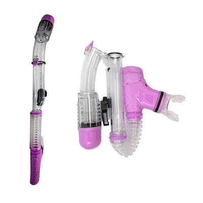 China New Style Collapsible Snorkel Silicone Snorkeling Dry Top Snorkel For Freediving Snorkeling for sale