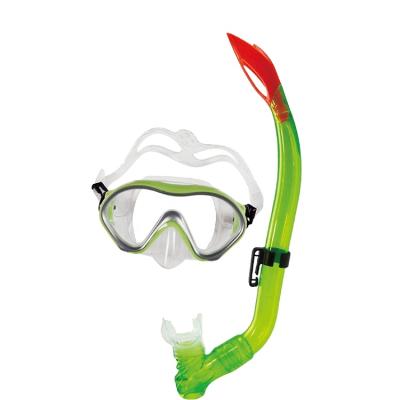 China Professional PVC / Silicone Diving Equipment Snorkel Set For Kids Swimming Diving And Snorkel Set for sale