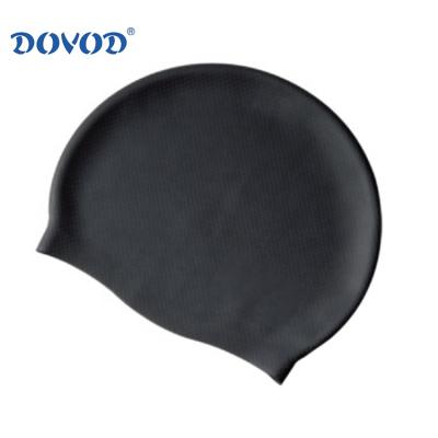 China Chinese Pure Color Swim Cap DOVOD Manufacturer Custom Printed Swim Caps Silicone Material Optional Color For Adult And Children for sale