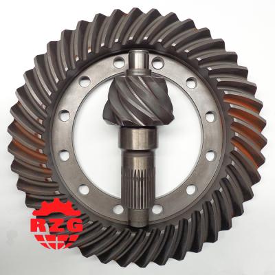 China Automotive HINO ratio 8*42 Rear Axle Material 20CrMnTiH Crown And Pinion Gears for sale